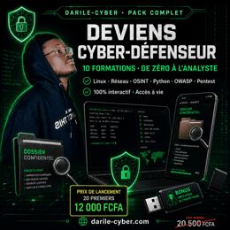 Cybersécurité : de Zéro à Cyber-Défenseur (Pack Complet, 10 Formations)