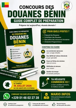 GUIDE POUR REUSSIR MON CONCOURS DOUANE BENIN