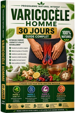 PROGRAMME NATUREL INTENSIF VARICOCÈLE — 30 JOURS