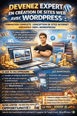 FORMATION CONCEPTION DE SITE INTERNET ET DE BOUTIQUE EN LIGNE