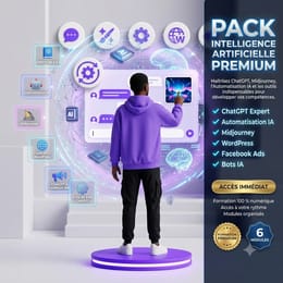 PACK INTELLIGENCE ARTIFICIELLE PREMIUM | Formation ChatGPT, Midjourney et IA