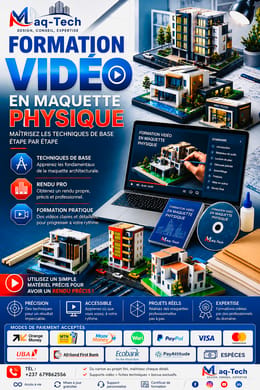 🎓 Formation Vidéo en Maquette Architecturale Physique.🏡