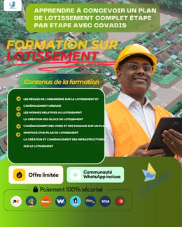Apprendre à faire tes  premiers plans de lotissement complet avec Covadis en 21 jours