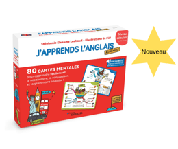 J'apprends l'anglais autrement - Niveau débutant: 80 cartes mentales pour apprendre facilement .