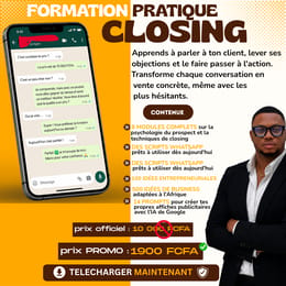 Closing Master La Méthode de Vente WhatsApp et autres plateformes