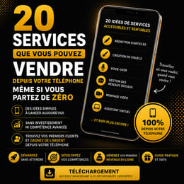 20 services que vous pouvez vendre depuis votre téléphone