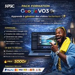 Pack Formation Google VO3 – Apprends à générer des vidéos facilement !”