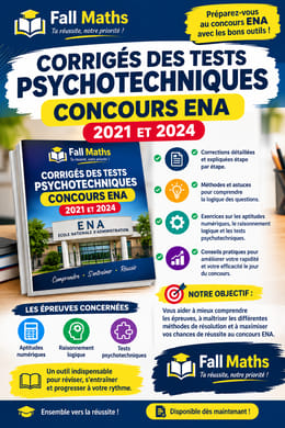AAAAAAA🔥 ENA 2024 et 2021 : Les Tests Psychotechniques+ Correction à Seulement 1250 F ! 🎯
