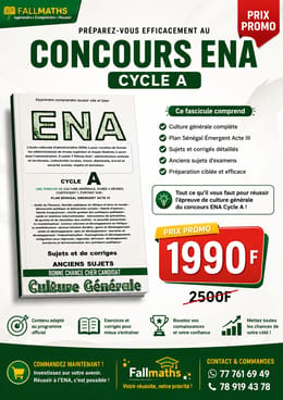 AAA👉Concours ENA Cycle A 👉Culture générale