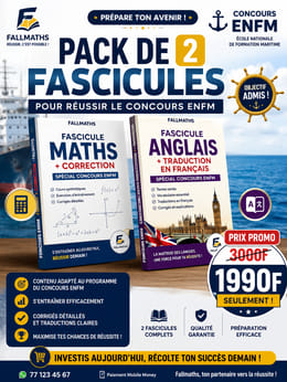 AAA🚢 PACK ENFM : 2 FASCICULES POUR DÉCROCHER TON ADMISSION !