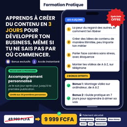3 jours pour te lancer dans la création de contenu afin développer ton business