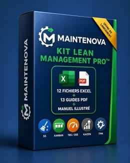 12 outils Excel automatisés pour piloter le Lean, le TRS, les pertes et la performance industrielle.