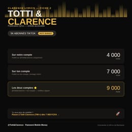 Publication Totti & Clarence (petit budget)