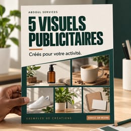 5 visuels publicitaires personnalisés pour vos réseaux sociaux
