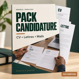 Pack Candidature : modèles de CV, lettres et mails