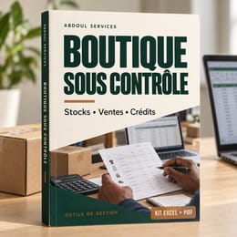Boutique sous contrôle : stocks, ventes et crédits (Excel + PDF)