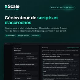 Outil : Générateur de scripts et d'accroches pub