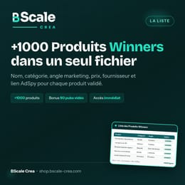 Liste Exclusive de +1000 Produits Winners