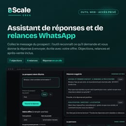 Outil : Assistant de réponses et de relances WhatsApp