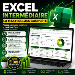 Excel Intermédiaire : La Masterclass Complète | Formation Excel en Ligne (Durée : 08 Heures)