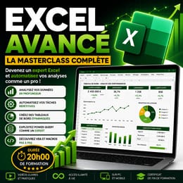 Excel Avancé : La Masterclass Complète | Formation Excel en Ligne (Durée : 20 Heures)
