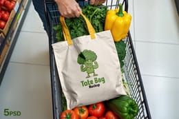 Maquette de sac cabas d’épicerie
