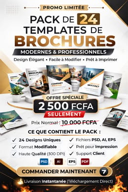 🔥 PACK DE 24 TEMPLATES DE BROCHURES PRO