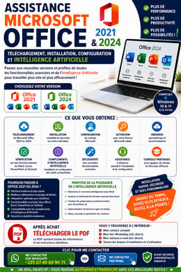 Assistance Microsoft Office 2021 & 2024