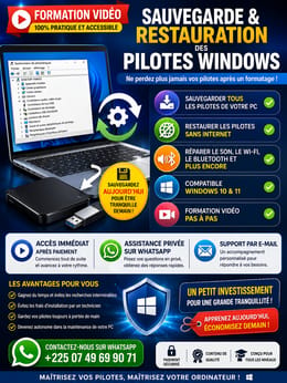 Sauvegarde et Restauration des Pilotes Windows – Formation Vidéo Complète