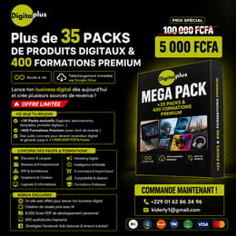 +35 PACKS DE PRODUITS DIGITAUX & +400 FORMATION PREMIUM