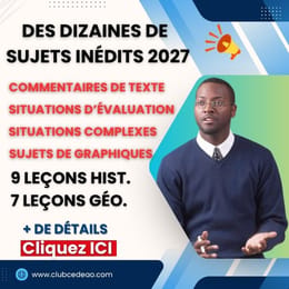 Sujets inédits Histoire-Géo 2027