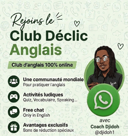 ⭐🪪 Adhésion au Club Déclic Anglais – club d'anglais 100% online (+ ebook gratuit)