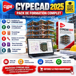 PACK CYPECAD 2025 FORMATION PREMIUM • PROJET R+3 • LOGICIEL OFFERT