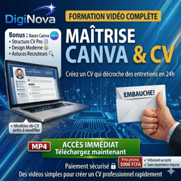 Formation Vidéo : Maîtrise Canva & CV Professionnel