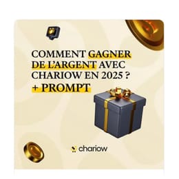 Comment gagner des l’argent avec chariow rapidement en 2026 + Prompts