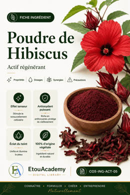 Fiche Ingrédient – Poudre d'Hibiscus | Actif régénérant (PDF)