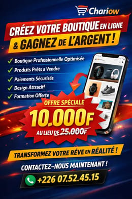 CRÉEZ VOTRE BOUTIQUE EN LIGNE PROFESSIONNELLE ET COMMENCEZ À GAGNER DE L’ARGENT ! 🔥