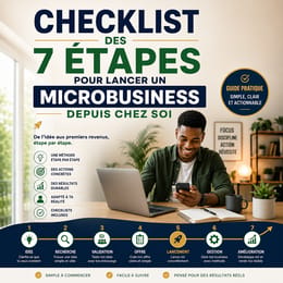 CHECKLIST – LES 7 ÉTAPES POUR LANCER UN MICRO BUSINESS