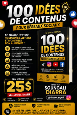 100 IDÉES DE CONTENUS POUR RÉSEAUX SOCIAUX