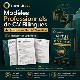 Modèles Professionnels de CV Bilingue Adaptés au Marché Canadien – Transport et Logistique