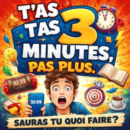 T’as 3 Minutes. Pas Plus.Saurez-vous quoi faire pour sauver une vie ?