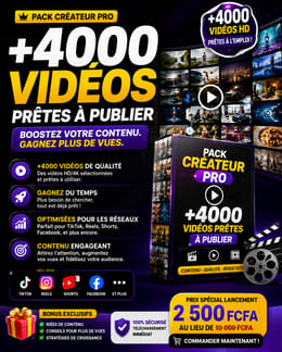 +4000 Vidéos Prêtes à Publier
