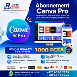 Canva Pro Premium – Activation immédiate à 1 000 FCFA