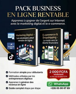 Pack Débutant Dropshipping: Stratégie E-commerce + Marketing Digital