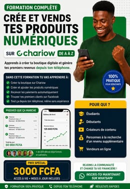 CRÉER ET VENDRE DES PRODUITS NUMÉRIQUES SUR CHARIOW