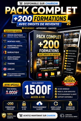 Packs de 200 formation digitale