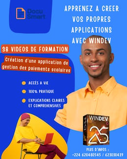 Formation WinDev - Création d'une application de paiement scolaire