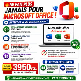 $ Licence d'installation de Microsoft Office