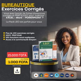 Le PACK LEO² (Exercices corrigés: (Word, Excel, PowerPoint) Les Cas Pratiques