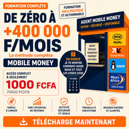 De Zéro à +400 000 F/mois : La Formation Complète Mobile Money en Côte d'Ivoire
